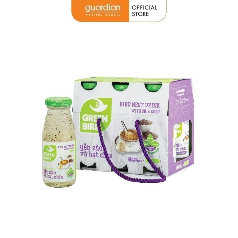  Nước Uống Bổ Dưỡng Yến Sào Và Hạt Chia 185Ml X 6 Chai 