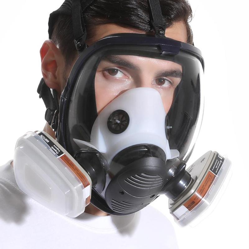 Reusable Full Face Cover Respirator, 7 in 1 Large Size Mask with ...