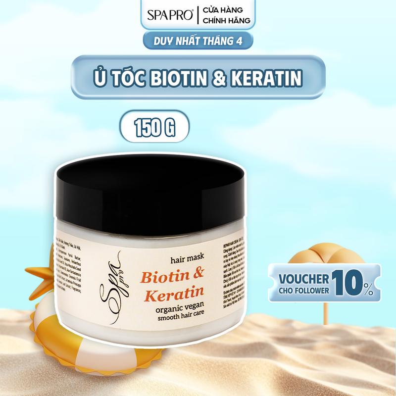 Ủ Tóc Biotin & Keratin Giảm Sơ Rối Gãy Rụng SPAPRO 150G