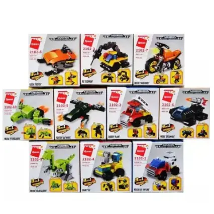 Mainan Brick Squads Kendaraan Robot 3 in 1 (Q man)