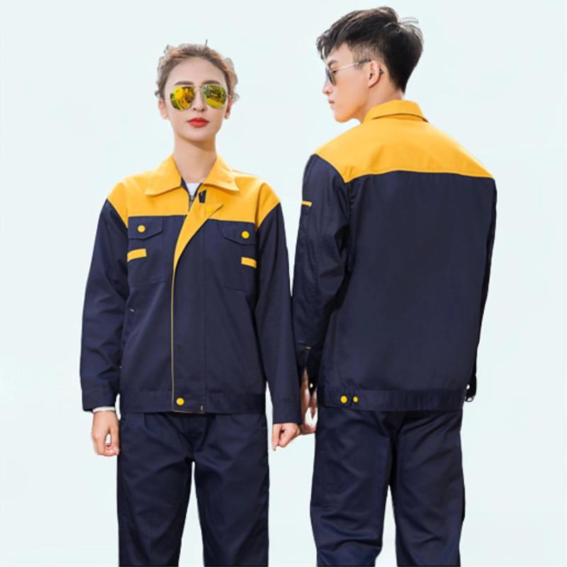 Quần áo bảo hộ lao động phối màu Polyester Cotton Menswear Nam Kaki Sơ Mi Dài Tay Có Cổ