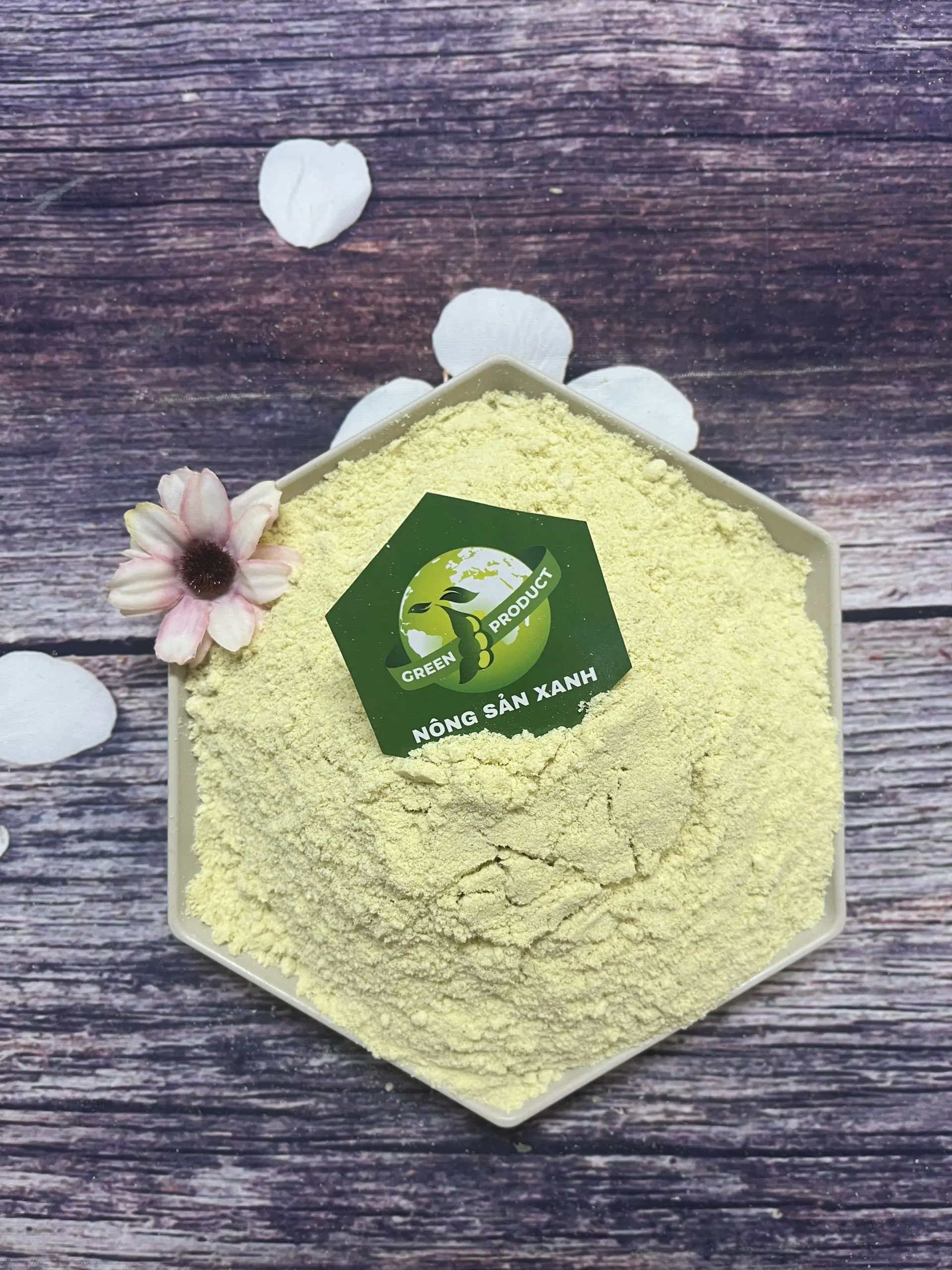 Bột đậu nành chưa rang không biến đổi gen nguyên chất 100% (500gr) - Nông Sản Xanh đậu nành sống Chua