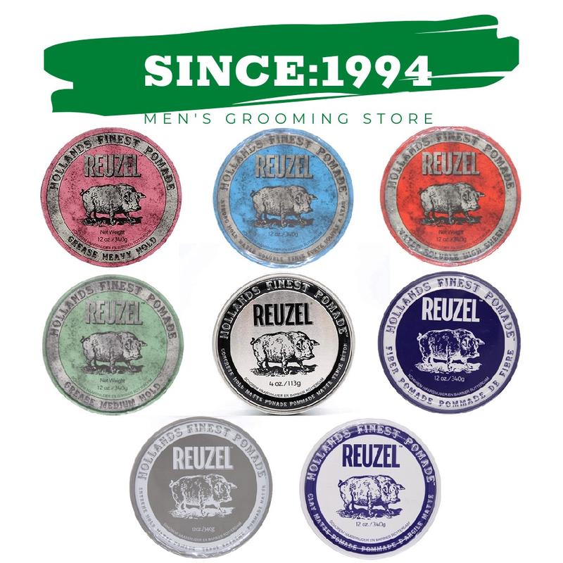 [FULL LINE 35G-113G-34G] Sáp Vuốt Tóc Reuzel Pink - Reuzel Blue - Reuzel Clay Matte - Reuzel Fiber - Reuzel Extreme - Chính Hãng Pomade Cleansing