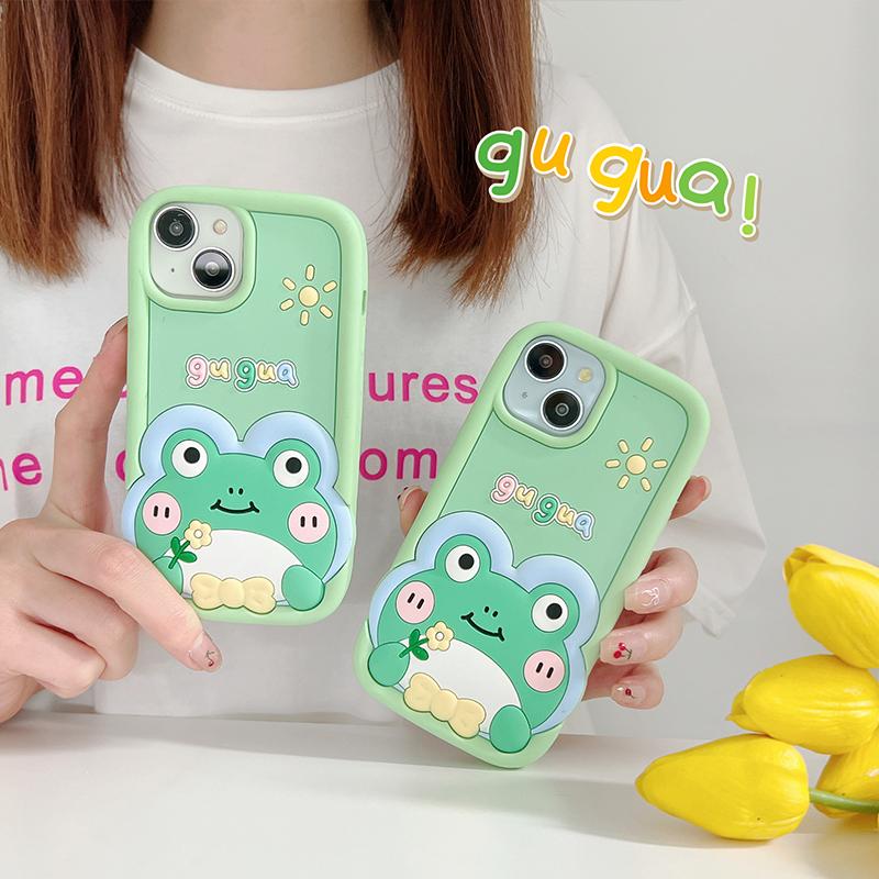 Product Introduction of Vỏ silicon mềm choXanh Lá ếch iPhone , vỏ hoạt hình dễ thương, 15 Pro Max, 14, 13, 12 promax, 11 14