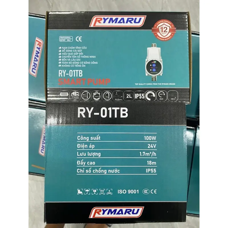 Máy bơm tăng áp mini Rymaru RY-01TB 100W, đẩy 18m, chống nước IP65 6