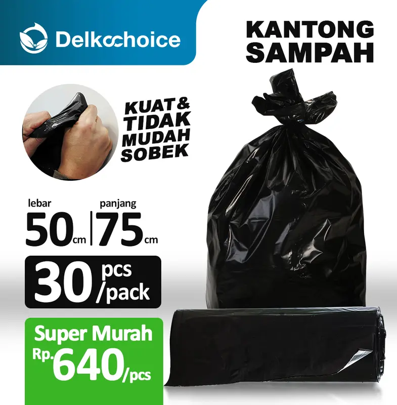 KANTONG PLASTIK SAMPAH HITAM BESAR HITAM 6