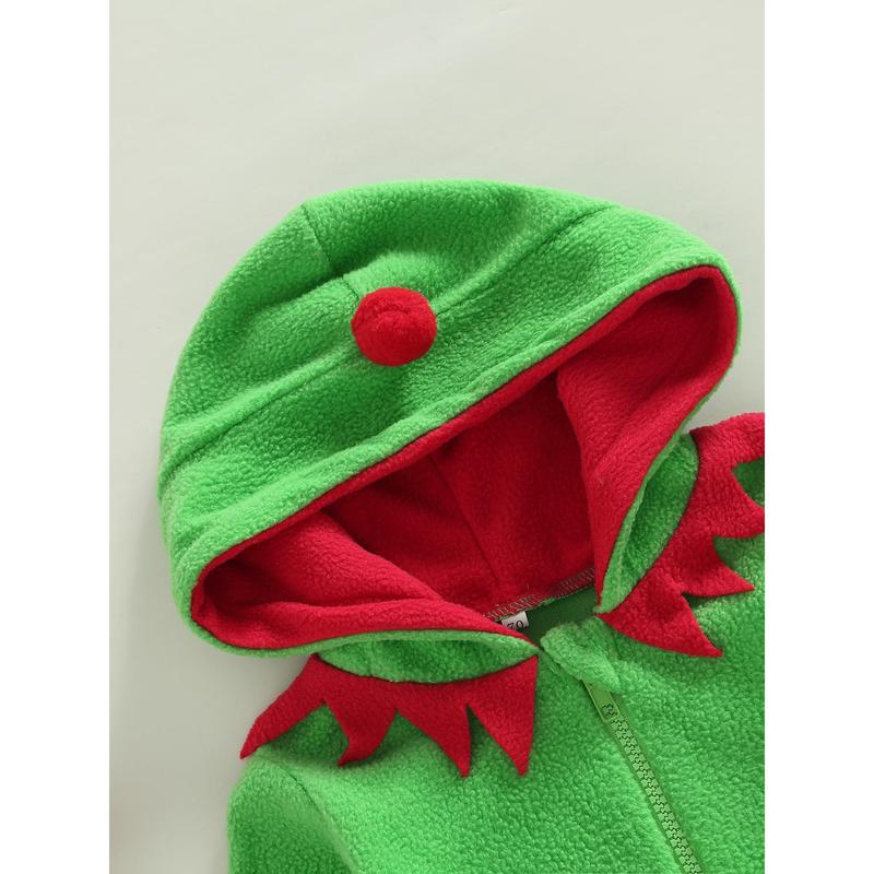 Product Introduction of Baby Christmas Romper Stripe Patchwork Hooded Winter Jumpsuits 22