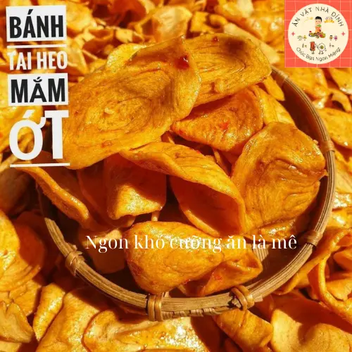 Bánh Tai Heo Mắm Ớt  250G-500G ( món ăn tuổi thơ ) Snack Food banh  snack bánh  vinh snack Ăn Vặt Ăn Vặt Thức Ăn bim tam 0