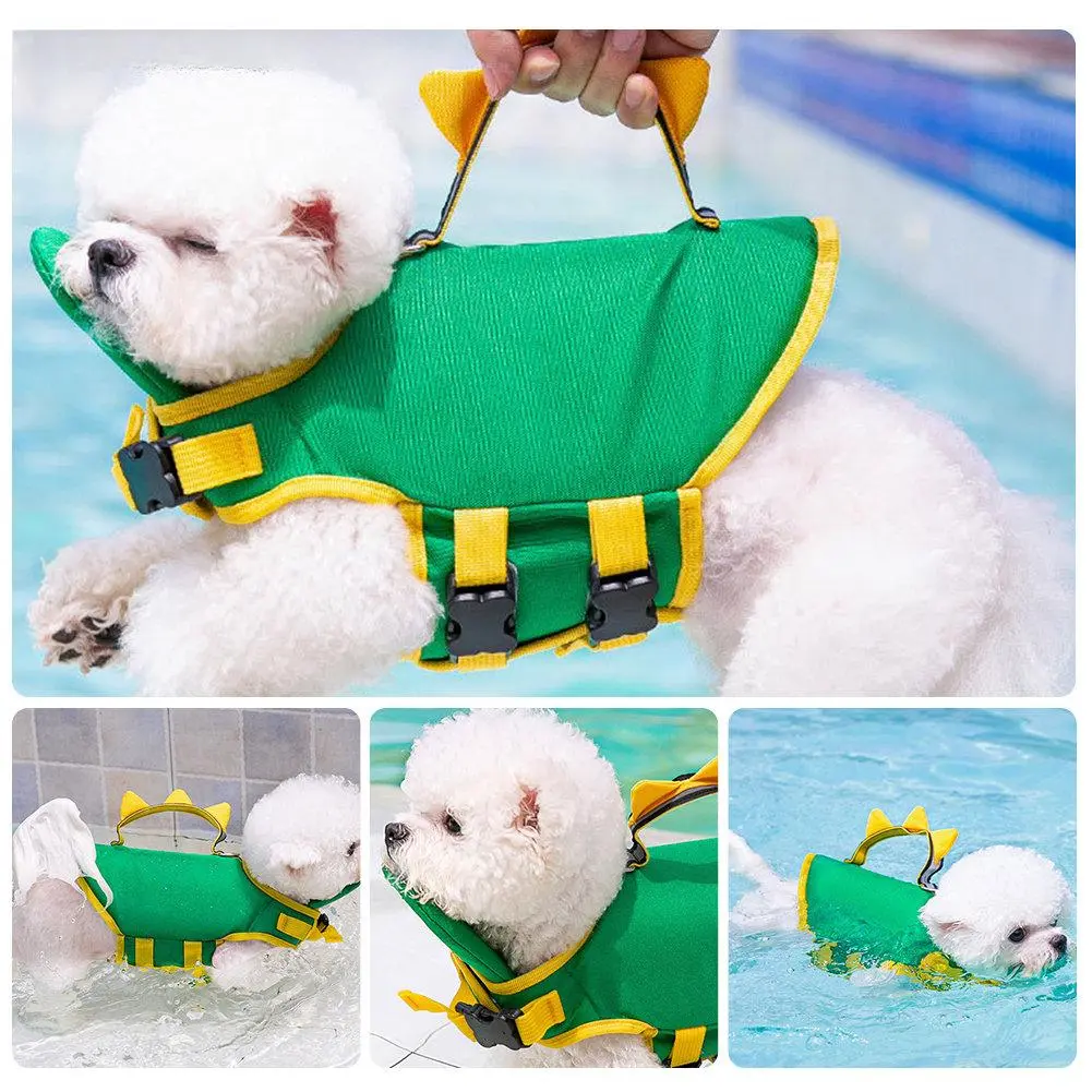 Cute Dog Life Jacket Sport Safety Rescue Vest Dog Clothes In Pool Adjustable Vests Puppy Float Swimming Suit for All Pet Dogs