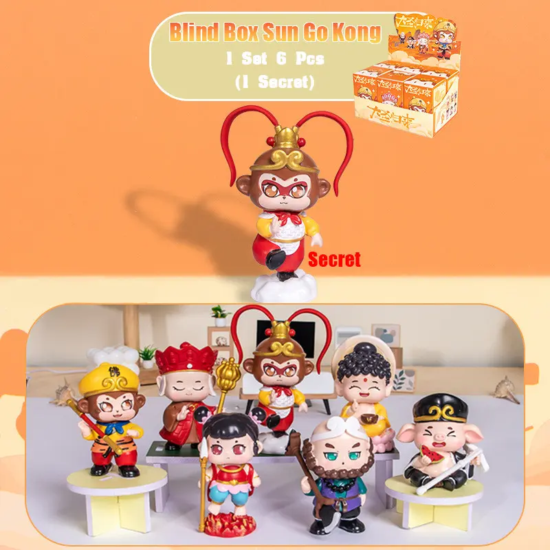 Blind Box Sun Go Kong Beli 1 Box dapat 6 Beda Motif Kotak Buta Rahasia The Monkey King 0