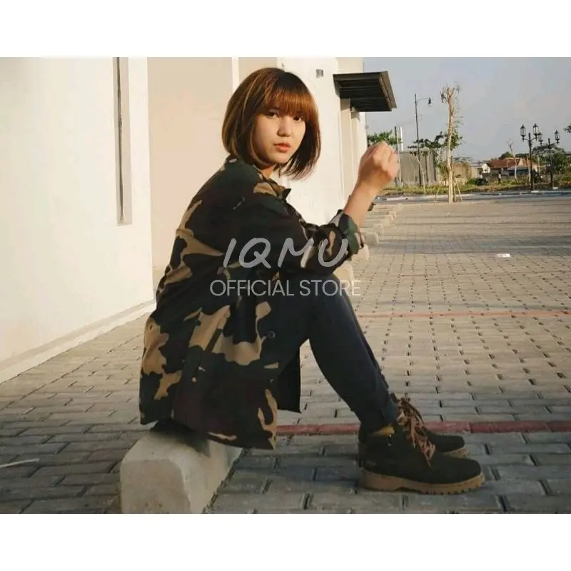 Kemeja Loreng Semi Parka Bahan Kanvas Tr Pria wanita Top  - Jaket Semi Parka - Fashion Terbaru 6