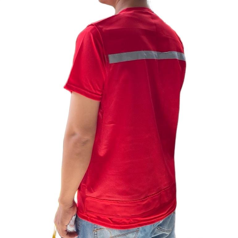 Áo Gile Đỏ In Logo Hội Chữ Thập Đỏ Việt Nam - Kiểu Áo 4 Túi To Thoải Mái Chứa Vật Dụng Cá Nhân - Menswear Có Túi 2