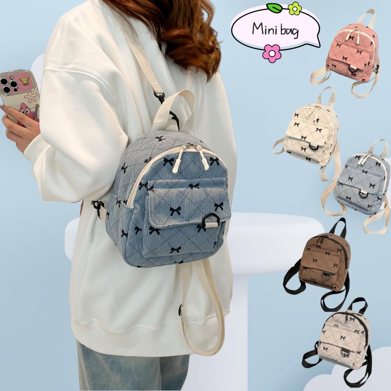 Ba Lô Nữ, Tinh Tế, Nơ Ngọt Ngào, Cầm Tay, Thích Hợp Đi Làm, Túi Xách, Vẻ Đẹp Cao, Cỡ Nhỏ Dễ Thương, Túi Đeo Vai Mini Thường Ngày Cho Bé Gái