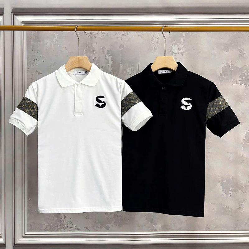 Áo thun polo thêu logo nổi phối viền tay umi chất vải thoáng mát trẻ trung chuẩn form menswear Có Cổ Tre Đen aothun Shirt 1