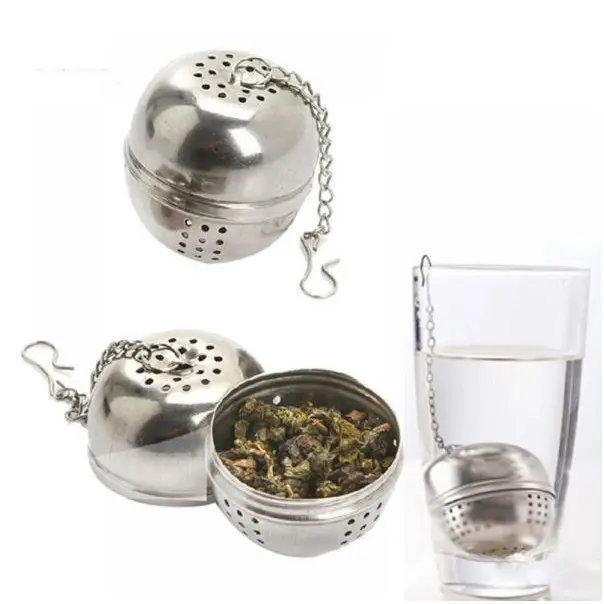 Saringan Bola Stainless Steel - Filter Teh dan Bumbu - Penyaring Rempah Daun Teh Air Cangkir 0