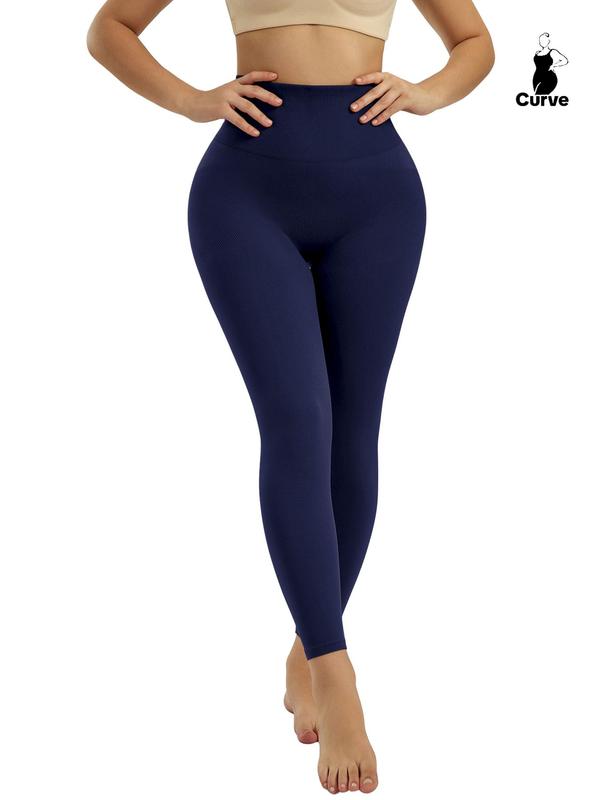 Plus Size High Waist Butt Lifting Shapewear Leggings, High Stretch Seamless Tummy Control Leggings, Women's Shapewear Bottoms For Summer Spring Fall 5
