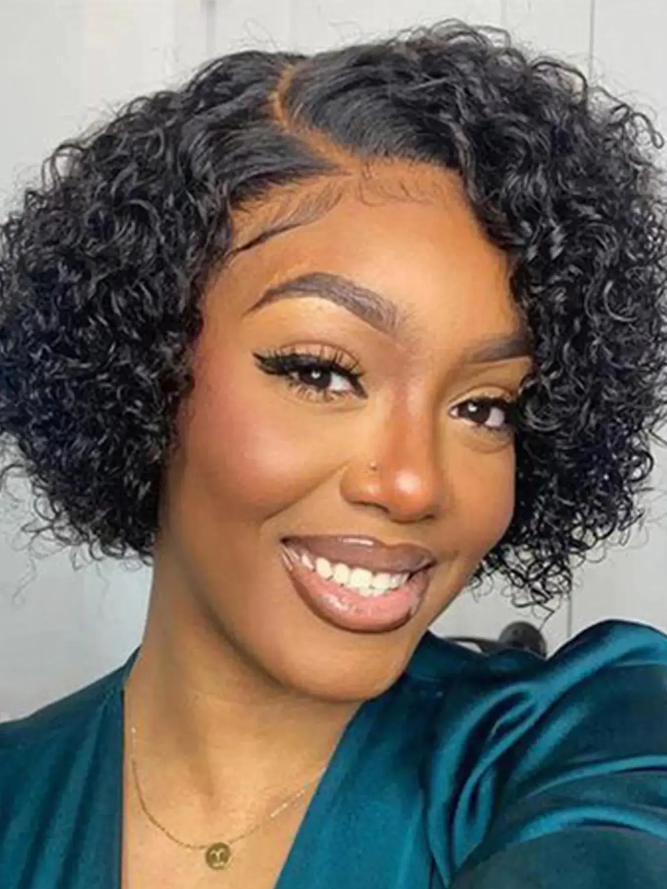 7 Inch Short Curly Wigs for Women, Gorgeous Fluffy Wigs without Bangs, Natural Looking Human Hair Wigs for Party, Daily Use