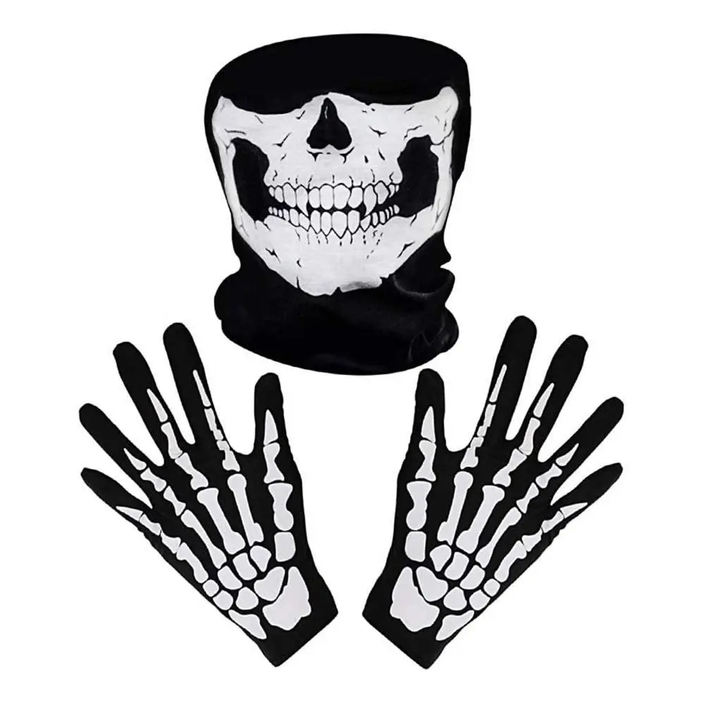 Bộ Găng Tay Ma, Mặt Nạ Halloween, Khủng Bố, Đầu Lâu, Cằm, Bộ Xương, T1A3
