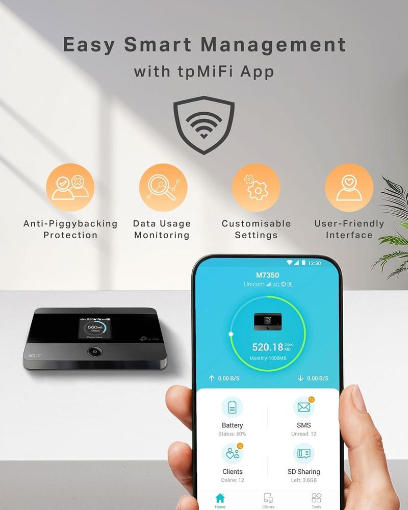 Product Introduction of TP-Link M7350 4G Openline LTE Mobile Wi-Fi Enjoy Lightning Speeds 4