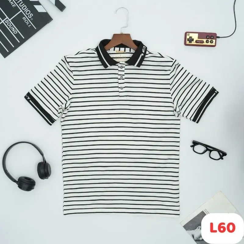 Áo Polo Kẻ Thiết Kế Đơn Giản Chất Cotton Phong Cách Cao Cấp