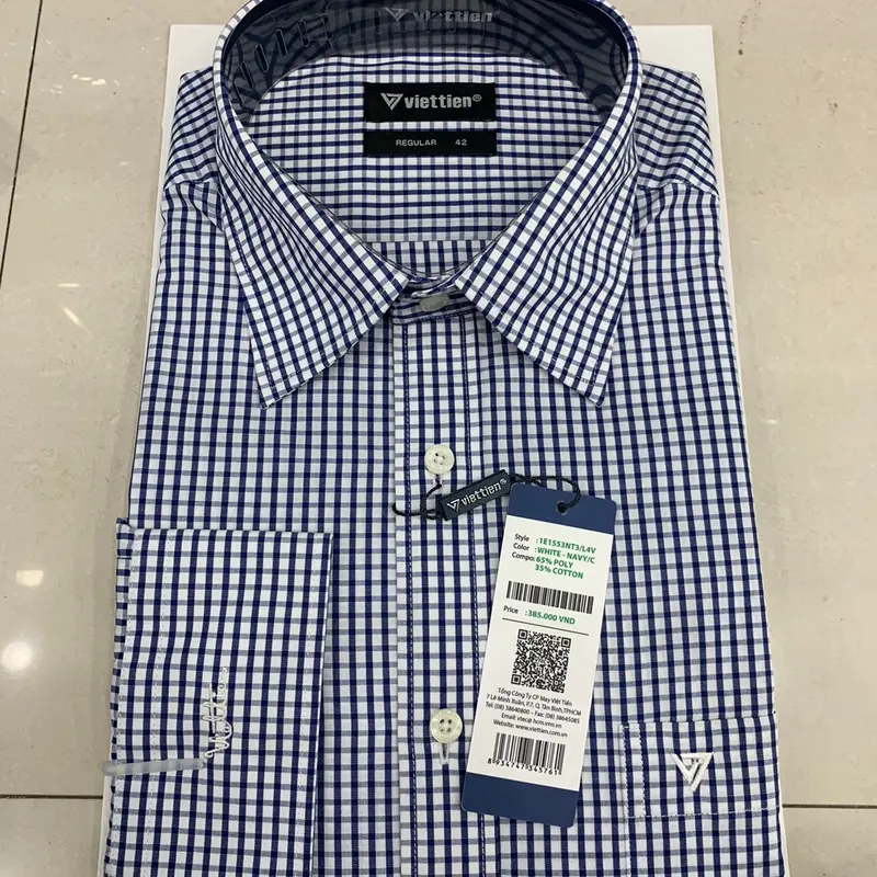 [SIZE 42] Áo Sơ Mi Nam Dài Tay Viettien Form Regular 6