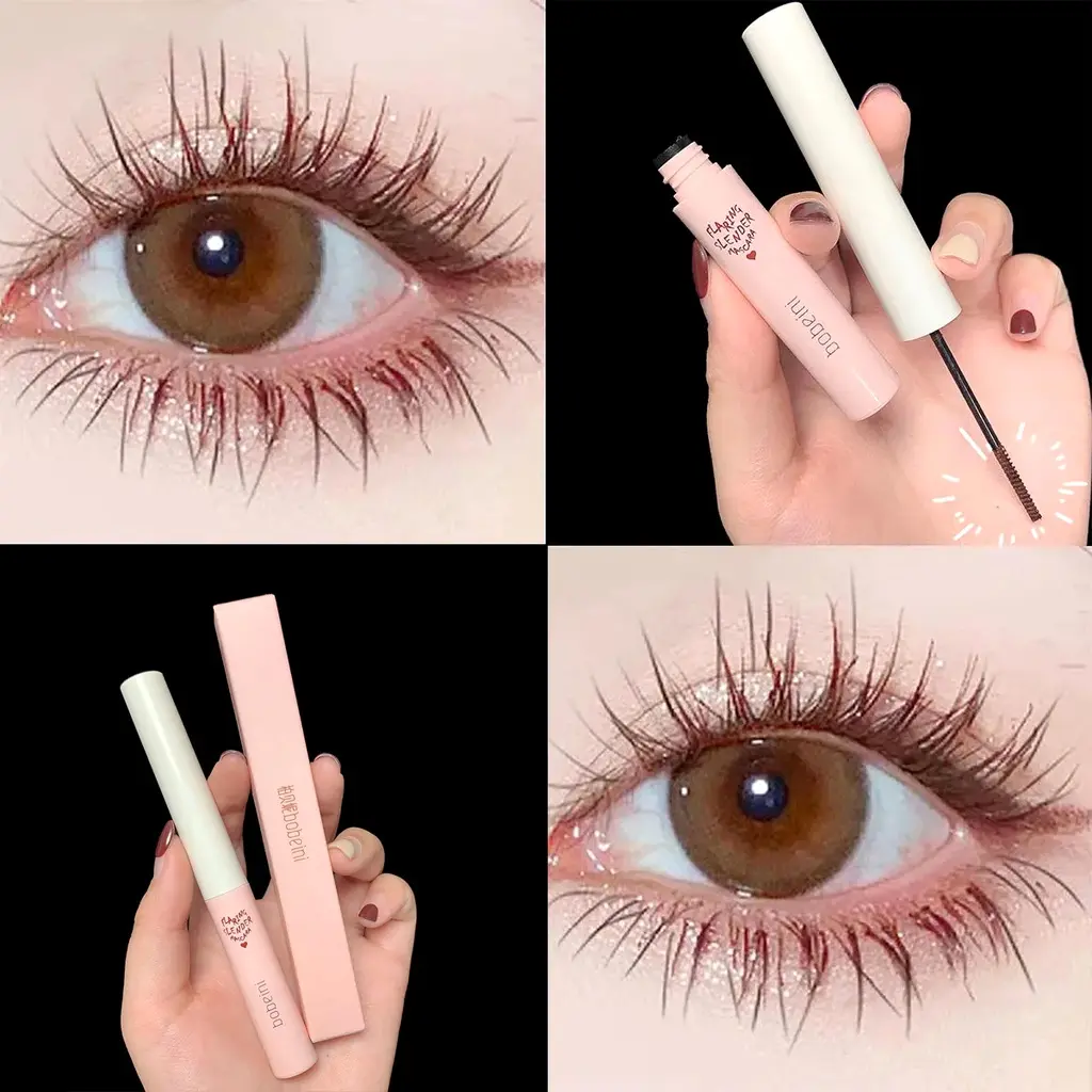 Bobeini Small Brush Mascara,Maskara,Waterproof Sweatproof Curling Lengthening Long-wearing Mascara,Easy To Use,Eye makeup,Beauty Curler Eyelash Flawless Cosmetic Smooth