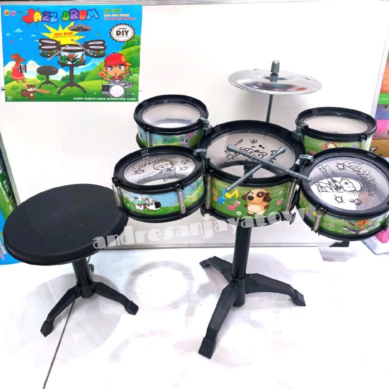 Mainan Jazz Drum Anak Set Kursi SH1234 1