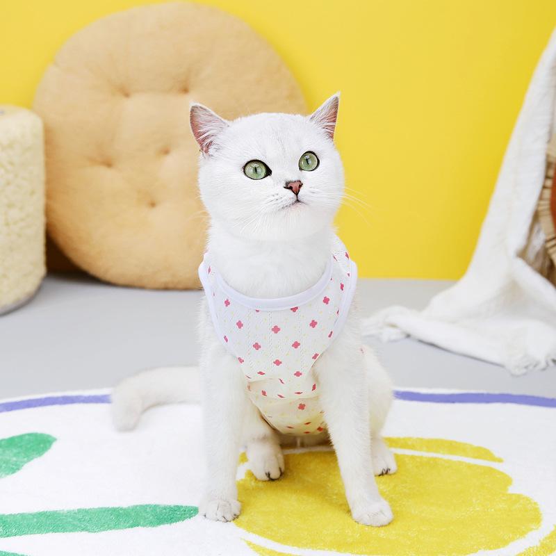Product Introduction of baju raya kucing real dog shoes bajulebarankucingcore cat gogglesPet Cat Neutering Suit Cat Postpartum Clothes Surgery Suit Anti-Lick Weaning Suit 23 Striped Cat Neutering Suit 5