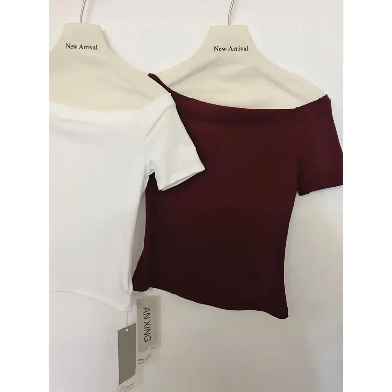 Áo thun nữ trễ vai Cesy, áo trễ vai cộc tay body chất liệu cotton 394 6
