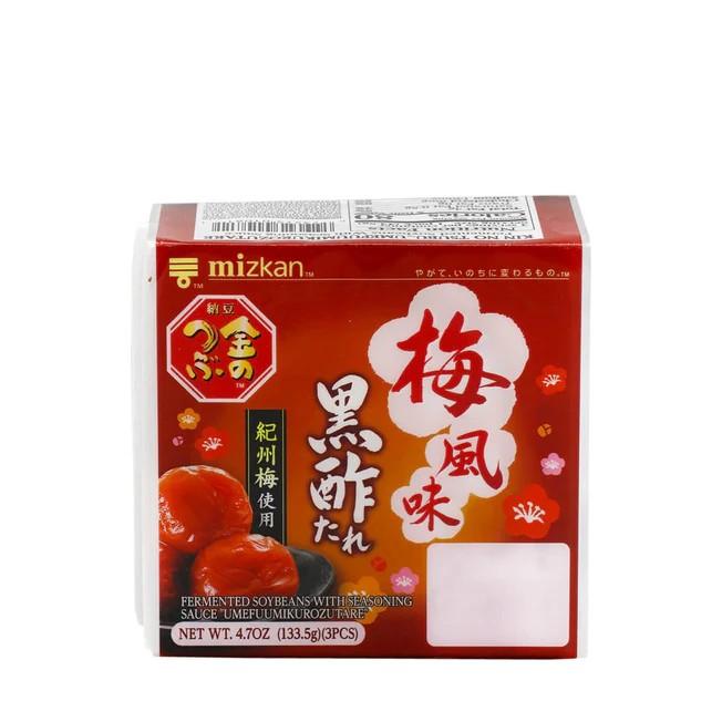 Mizkan Tsubu Ume Plum Natto ถั่ว นัตโตะ คิน โนะ สึบุ อุเมะฟุมิ คุโรซุทาเระ (ถั่วเหลืองหมักพร้อมซอสปร