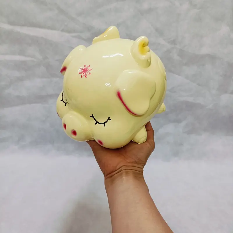 [XƯỞNG HEO ĐẤT XINH86] Ống Heo Thiên Thần, Heo Nhũ Vàng được Làm  Bằng Thạch Cao, Dùng Làm Ống Tiết Kiệm, Hoặc Trang trí nhà cửa 3