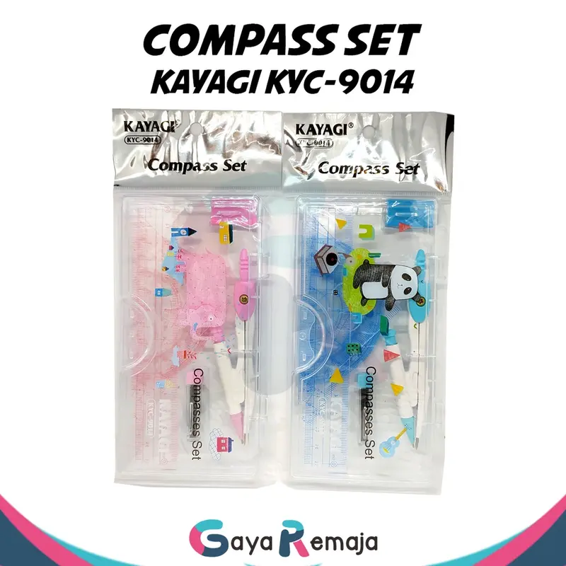 Compass Set / Set Jangka Penggaris busur Derajat / Kayagi KYC-9014 1