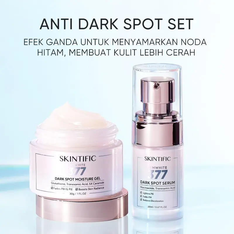 SKINTIFIC 2pcs Skincare Set | 2IN1 hero refresh set: Moisturizer + Serum/ Glowing Set / Anti Acne Set :Acne Treatment / Brightening Whitening / Barrier Repair / Pelembab Wajah Facial Acid Aging Hitam Ceramide Niacinamide Exfoliating Mencerahkan Pencerah 1