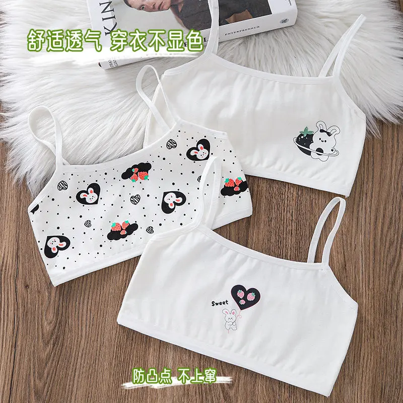 Áo Vest Hai Dây Cotton Nguyên Chất, Thoáng Khí, Cho Bé Gái Trong Thời Kỳ Phát Triển, Đồ Lót Cho Bé Gái, Thích Hợp Cho Bé Gái 7-8-9-10, Áo Ống Học Sinh Bé Gái 8