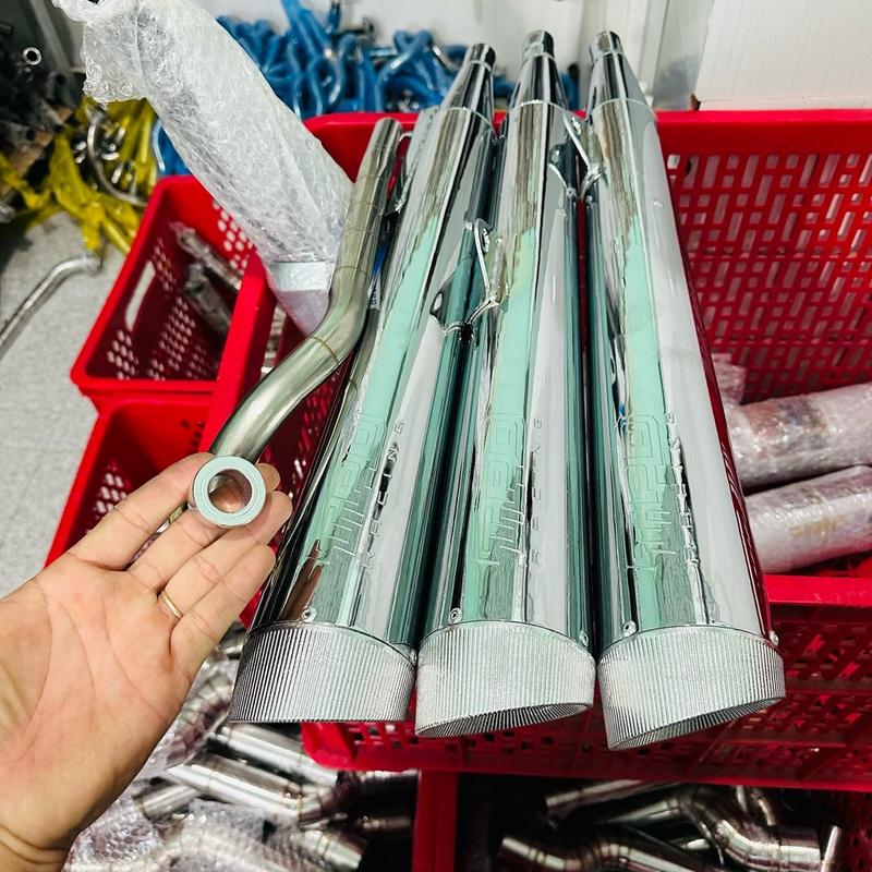 Pô tpd họng nhôm móc nỉ gắn các dòng xe mẫu mới TẶNG TIÊU Phụ Kiện Phụ Tùng