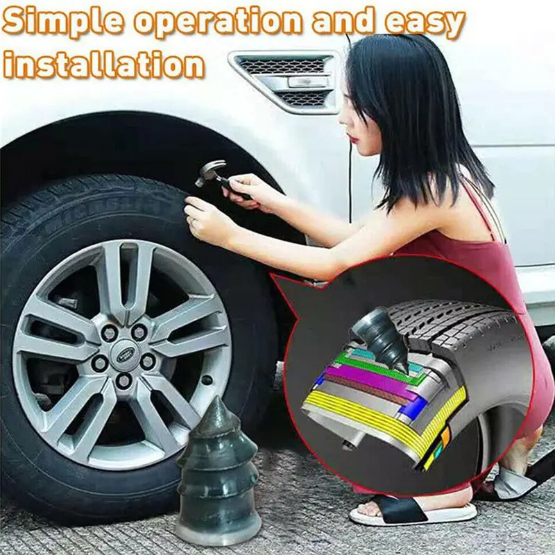 32 cái Đinh sửa lốp xe ô tô Đinh cao su Vít Vặn Công cụ nhanh 3