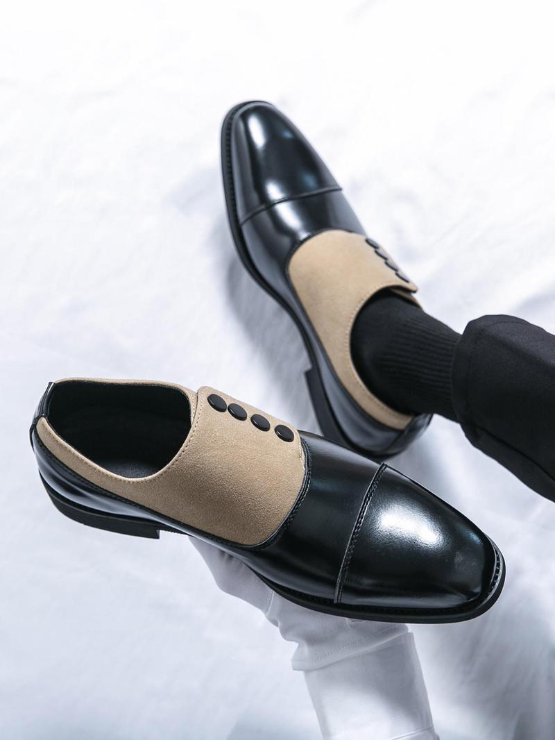 Product Introduction of Men's Fashionable Colorblock Dress Shoes, Casual Comfortable Formal Shoes for Work Office, Fashion Shoes for Party, Daily Clothing Decor 9