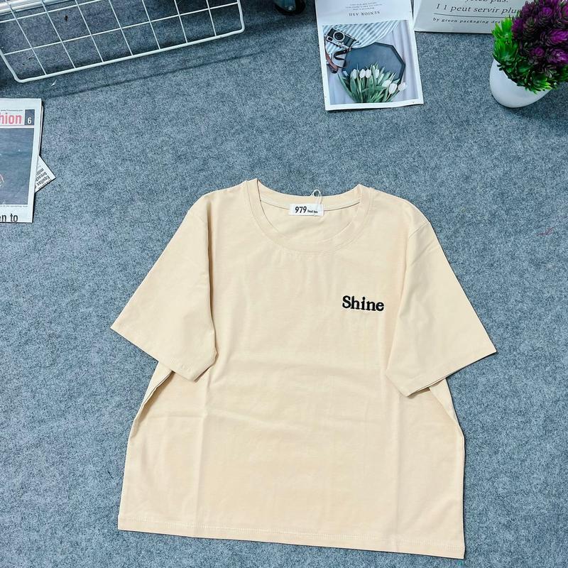 Mã 04-ÁO THUN THÁI CROPTOP FORM VỪA CHỮ THÊU (35-55kg) Nữ Cotton Cổ Tròn Women 5