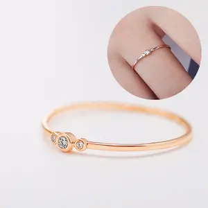 【Pengiriman 24 jam】Cincin Cubic Zirconia Silver -  Wanita Minimalis dengan 15 Desain Elegant (Ukuran Adjustable & Packaging Gift) Simbol Cinta Abadi COD