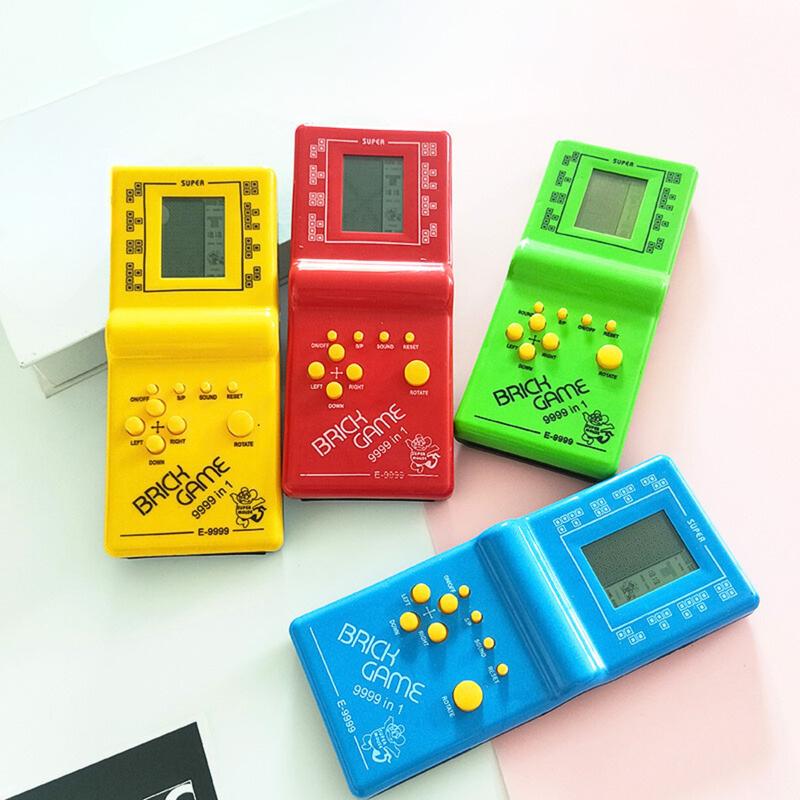 Đồ chơi máy chơi game xếp gạch cầm tay, máy chơi xếp hình