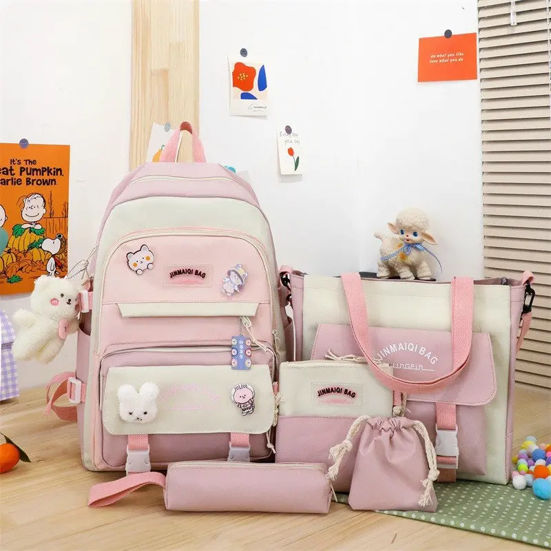Set Bộ Balo 4 Món - Balo Học Sinh Cấp 1 Cấp 2 Đi Học Đi Chơi da hoc 2