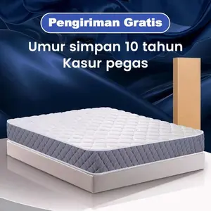 【 Pengiriman Gratis 】 Spring bed tebal 20cm empuk lantai matras anti lembab kasur Spring Bed