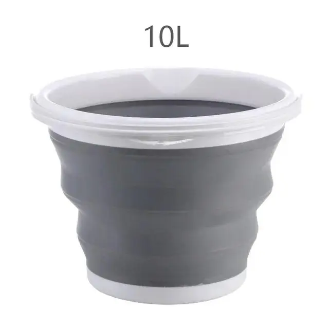 Xô Rửa Xe Bằng Silicon, Có Thể Thu Gọn Và Cầm Tay Thích Hợp Cho Các Hoạt Động Ngoài Trời, Câu Cá, Du Lịch Và Lưu Trữ Tại Nhà 5