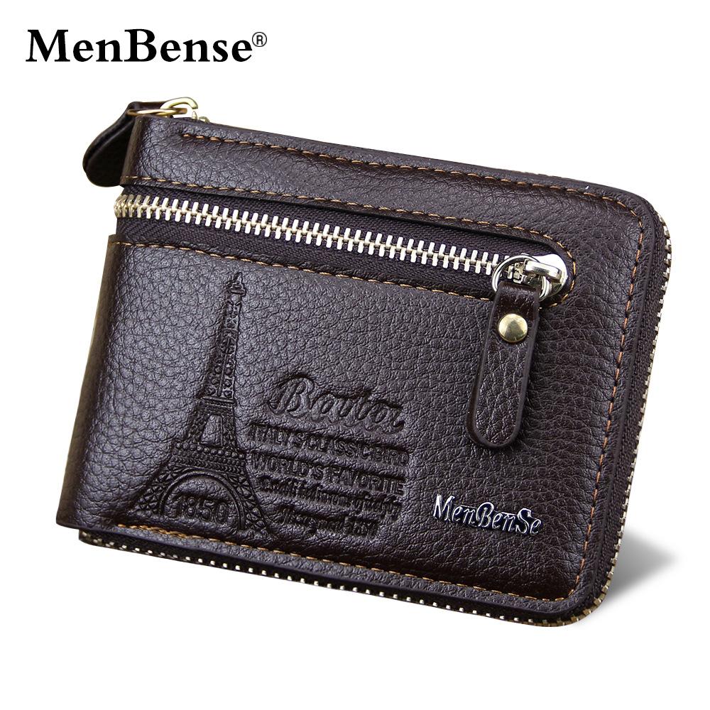 MENBENSE 404-M102 DOMPET LIPAT ZIPPER SLETING PRIA TEBAL KULIT PU KILAT