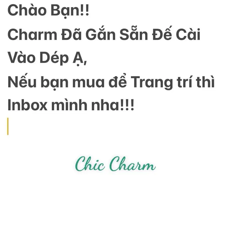 Set 12 Charm Sticker Gắn Dép Cross, Dép Sục 6