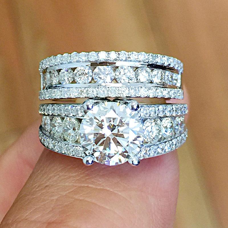 Product Introduction of Bộ Dây Cặp Đôi, Kim Cương Đầy Đủ Sang Trọng, Bộ Nhẫn Đính Hôn Zircon Tinh Tế 3