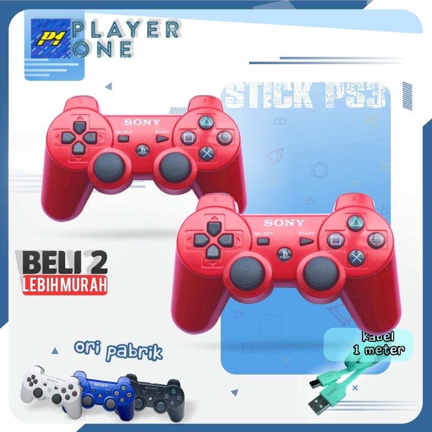 { 2Pcs Hemat } - Stik Stick Playstation 3  PS3 Wireless SONY OP  Getar Joystik