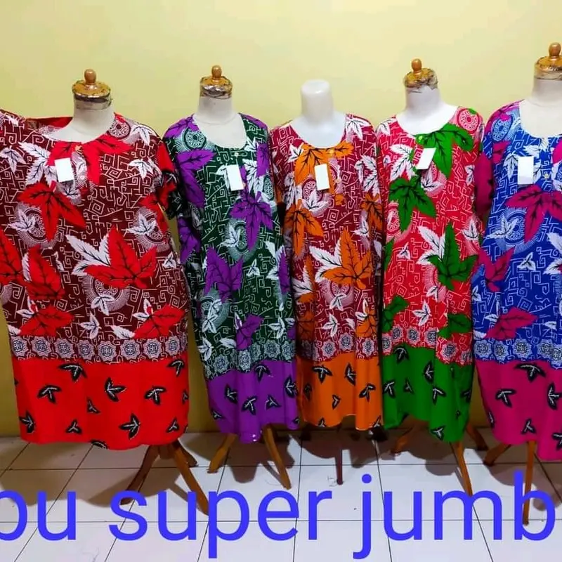 paket 3 pcs daster super jumbo Busui Rayon Wanita Tidur 1