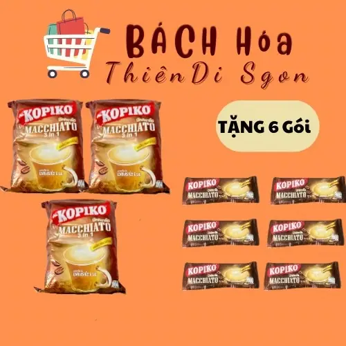 [Mua 3 Tặng 6] Cafe Sữa Hoà Tan Kopiko Thái Lan - Mua 3Bịch Tặng 6gói - 66gói - Thơm , ngon , béo Cà Phê Coffee
