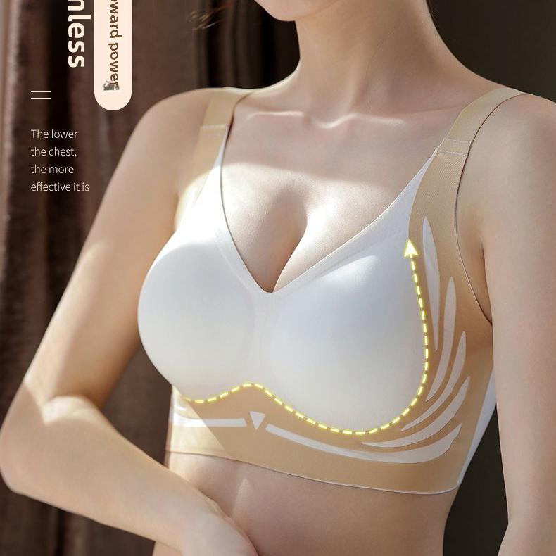 Áo Ngực Hỗ Trợ, Đồ Lót Nâng, Dành Cho Phụ Nữ, Ngực Nhỏ Đẩy Lên, Giữ Ngực, Thể Thao, Phần Mỏng, Hở Lưng, Không đường May, Mềm Mại